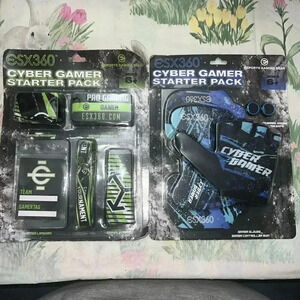 Lot Of 2 ESX360 Cyber Gamer Starter Packs Headband Gloves Controller Skins